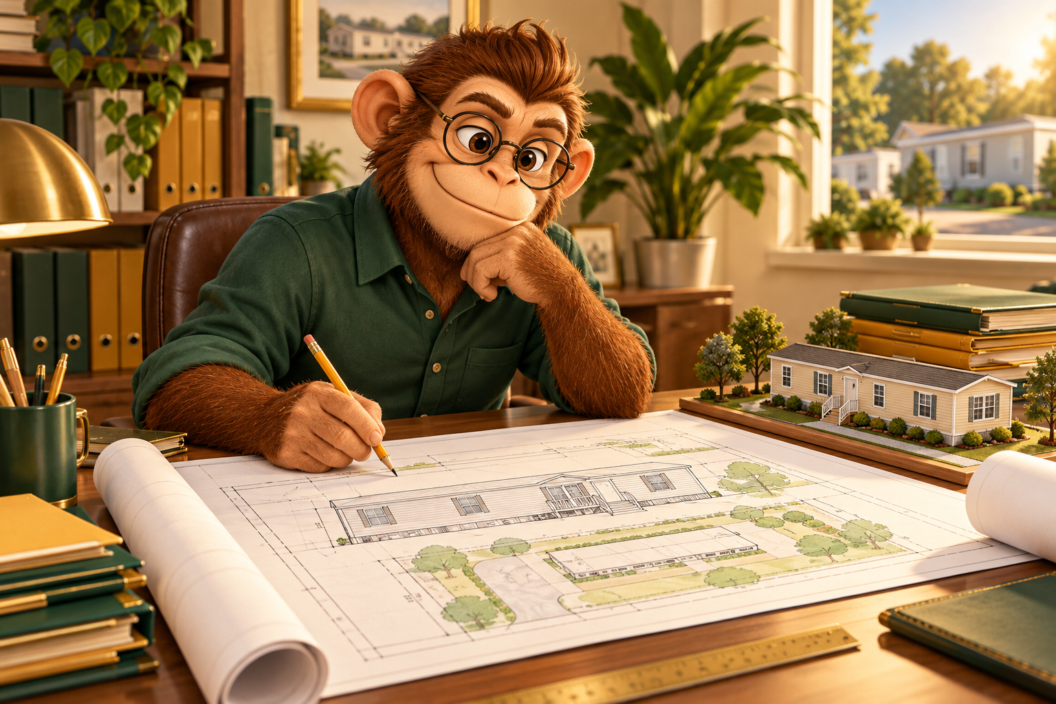 Learning Center monkey illustration